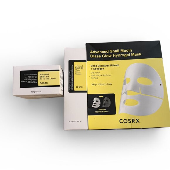 COSRX Other - CosRx Skincare Bundle - Mucin Essence, All-in-One Cream, Hydrogel Mask -MSRP $62